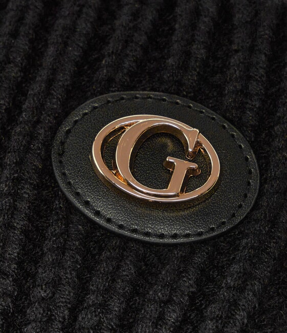 KNITTED Cappello con risvolto NERO - Cappelli