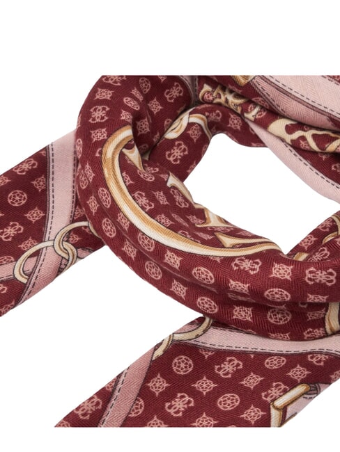 PRINTED Sciarpa con logo burgundy - Sciarpe