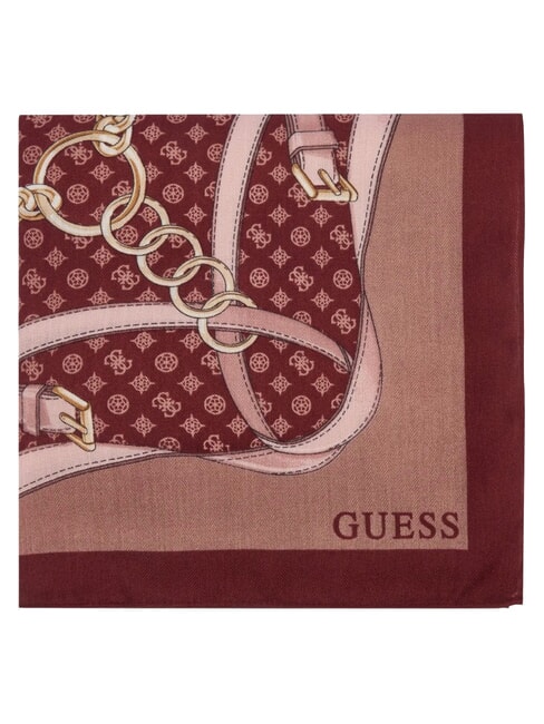 PRINTED Sciarpa con logo burgundy - Sciarpe