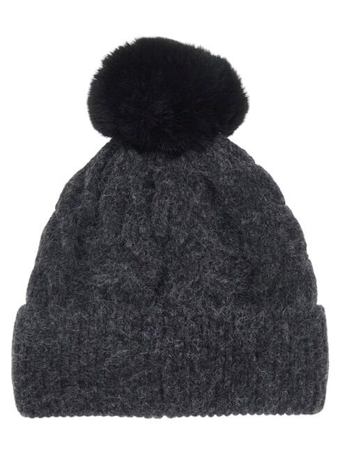 KNITTED Cappello con pon pon coal - Cappelli
