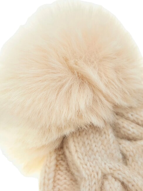 KNITTED Cappello con pon pon white - Cappelli