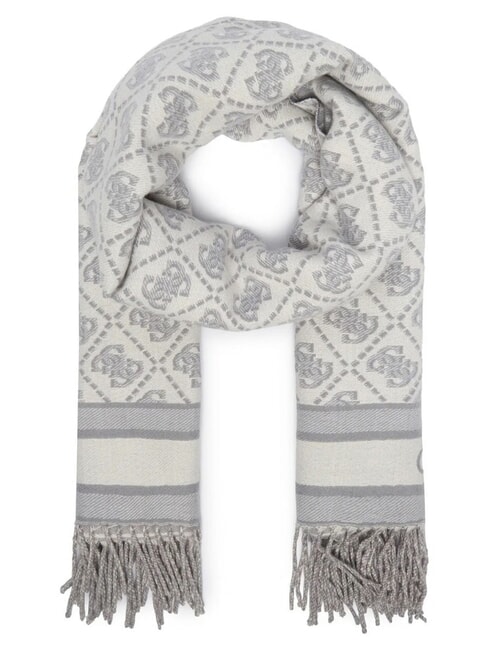 JACQUARD Sciarpa con frange grey logo - Sciarpe