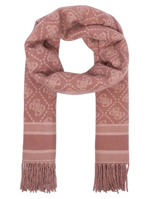 JACQUARD Sciarpa con frange cinnamon logo - Sciarpe