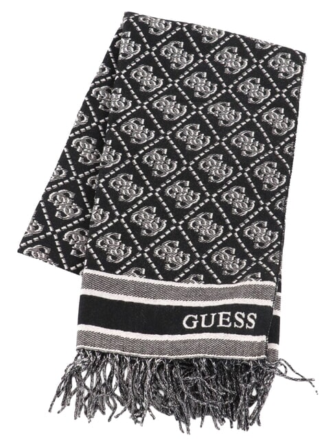 JACQUARD Sciarpa con frange black logo - Sciarpe