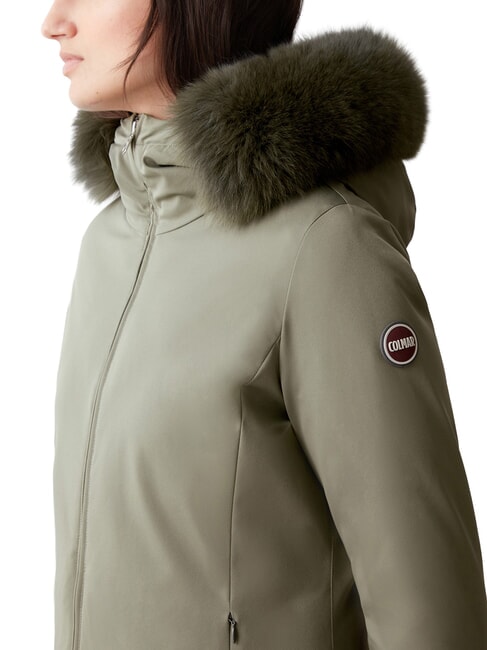 PURENESS Giacca con cappuccio mud - Piumini Donna