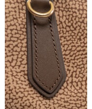 BORBONESE B-ESCAPE Borsa shopping a mano, con tracolla beige/castagno - Borse Donna - 4