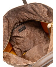 BORBONESE B-ESCAPE Borsa shopping a mano, con tracolla beige/castagno - Borse Donna - 5