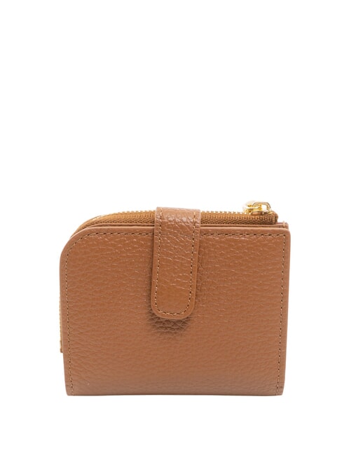 METALLIC SOFT Mini Portafoglio in pelle cognac - Portafogli Donna