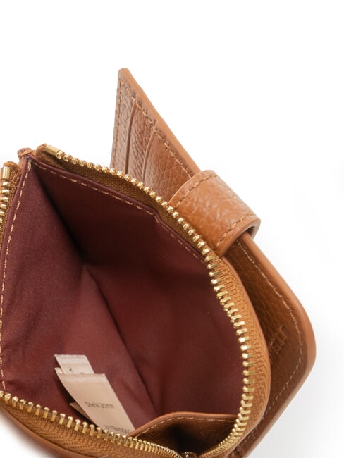 METALLIC SOFT Mini Portafoglio in pelle cognac - Portafogli Donna