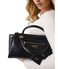 GUESS ANTONIA Borsa bauletto a mano, con tracolla NERO - Borse Donna - 7