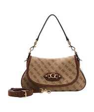 GUESS SAMANTHA Borsa a spalla, con tracolla latte logo/brown - Borse Donna - 3