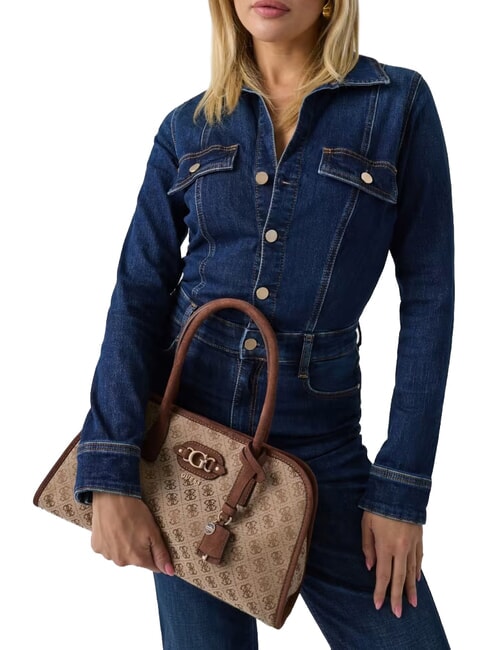 SAMANTHA Borsa mano, con tracolla latte logo/brown - Borse Donna
