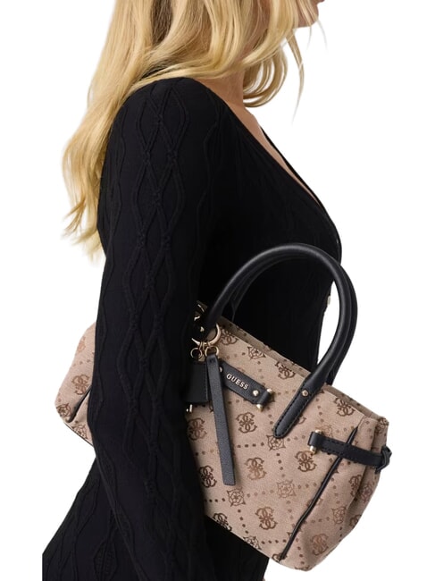 DOROTHY Borsa bauletto a mano, con tracolla latte logo/black - Borse Donna