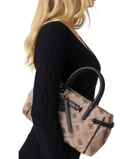 GUESS DOROTHY Borsa bauletto a mano, con tracolla latte logo/black - Borse Donna - 3