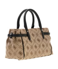 GUESS DOROTHY Borsa bauletto a mano, con tracolla latte logo/black - Borse Donna - 4