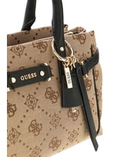 GUESS DOROTHY Borsa bauletto a mano, con tracolla latte logo/black - Borse Donna - 7