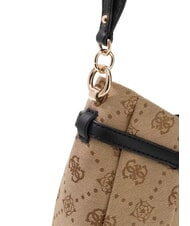 GUESS DOROTHY Borsa a spalla latte logo/black - Borse Donna - 4