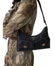 GUESS BLAKE Borsa a spalla black logo - Borse Donna - 2