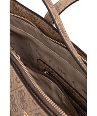 GUESS BRENTON Borsa a spalla LATTE LOGO - Borse Donna - 6