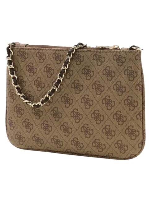 NOELLE 2 Pochette latte logo/brown - Borse Donna