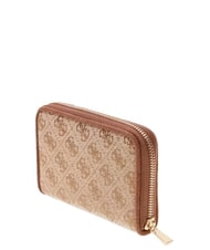 GUESS SAMANTHA Portafoglio medio zip around latte logo/brown - Portafogli Donna - 3