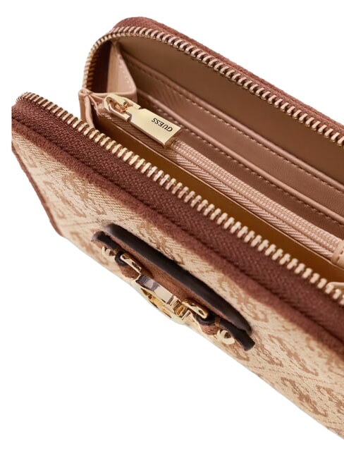 SAMANTHA Portafoglio medio zip around latte logo/brown - Portafogli Donna