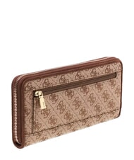 GUESS SAMANTHA Portafoglio large zip around latte logo/brown - Portafogli Donna - 3