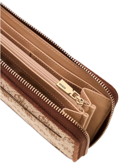 SAMANTHA Portafoglio large zip around latte logo/brown - Portafogli Donna