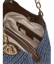 LIUJO FAIZA Borsa a spalla blu denim - Borse Donna - 5