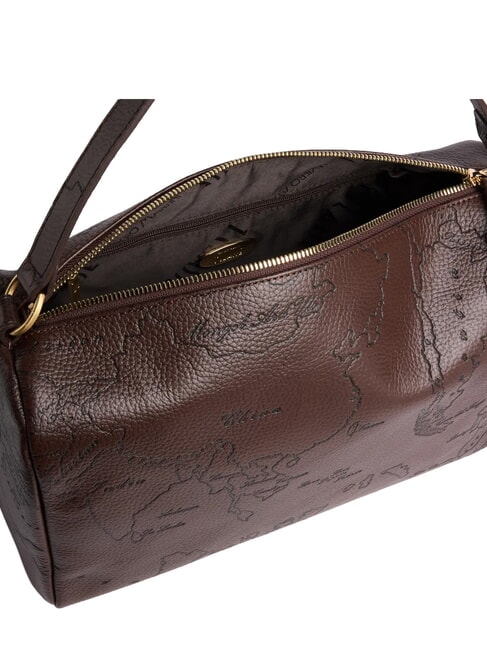 ANTIQUE GEO Borsa in pelle a mano, con tracolla cioccolato - Borse Donna