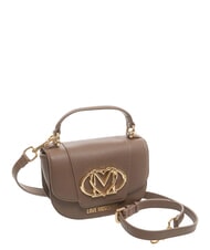 LOVE MOSCHINO OVAL FRIEZE Mini Bag a tracolla cioccolato - Borse Donna - 2