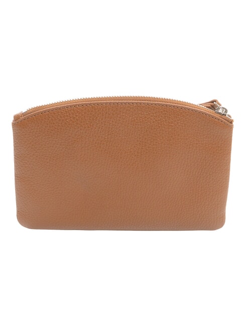 ROUNDED ENVELOPE Pochette in pelle cognac - Borse Donna