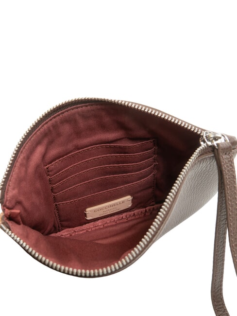 ROUNDED ENVELOPE Pochette in pelle brunette - Borse Donna