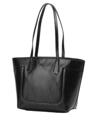 THE BRIDGE GUELFA Borsa shopper a spalla, in pelle Nero Oro - Borse Donna - 2