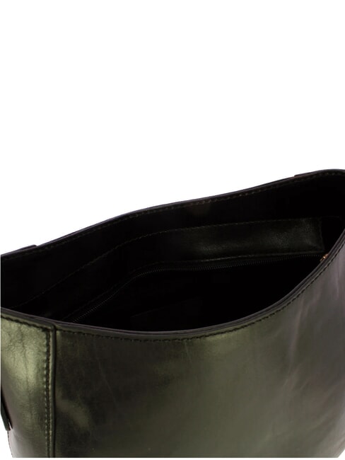 MADDALENA Borsa hobo a spalla, in pelle Nero Oro - Borse Donna
