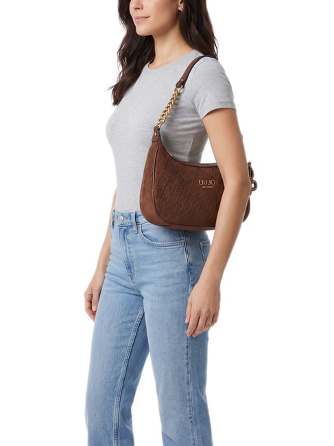 RIDHI Embossed Borsa a spalla, con tracolla tabacco - Borse Donna