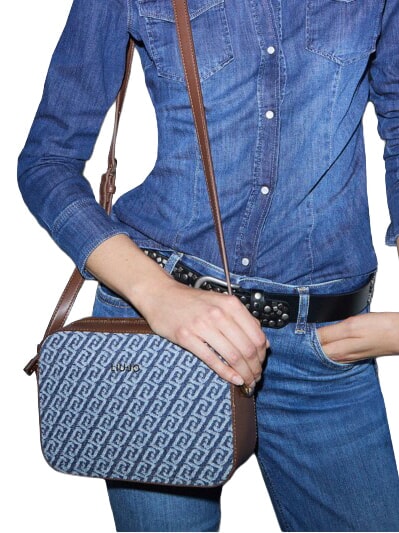 MANHATTAN Borsetta a tracolla blu denim - Borse Donna