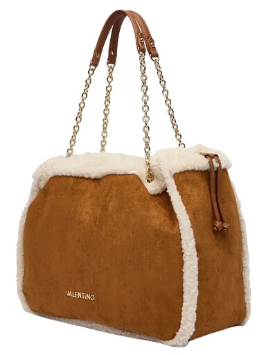 MAX Borsa a spalla, con catena cuoio/ecru - Borse Donna
