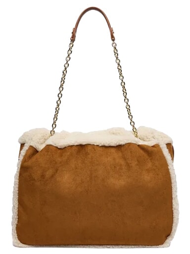 MAX Borsa a spalla, con catena cuoio/ecru - Borse Donna