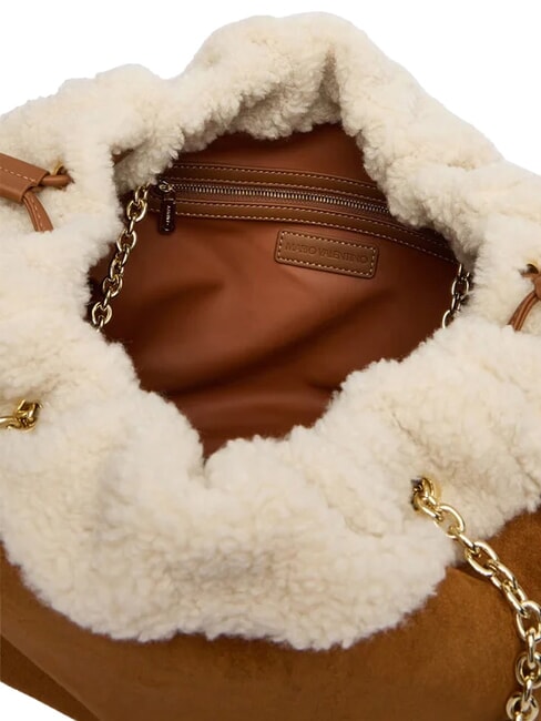 MAX Borsa a spalla, con catena cuoio/ecru - Borse Donna