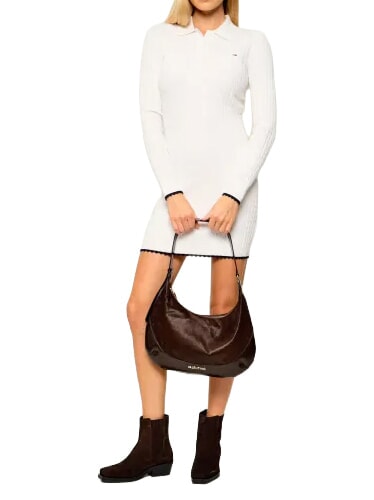 APOLLINE Borsa a spalla, in pelle caffe" - Borse Donna