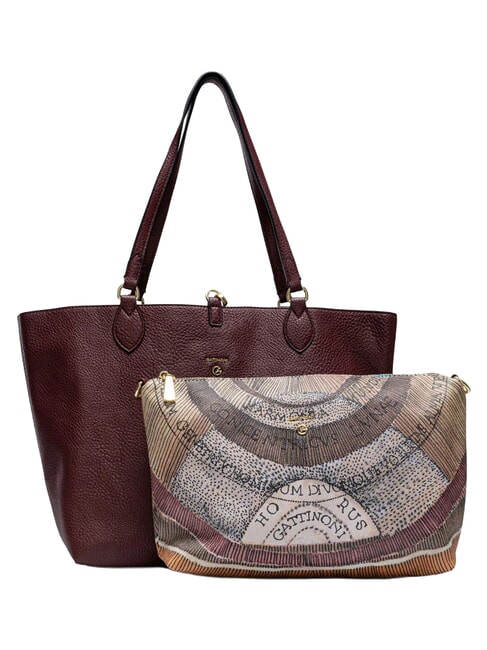 PLANETARIUM Shopper doubleface wilde/burgundy - Borse Donna