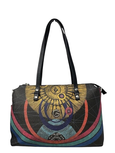 PLANETARIUM Borsa shopping, a spalla planet.black print - Borse Donna