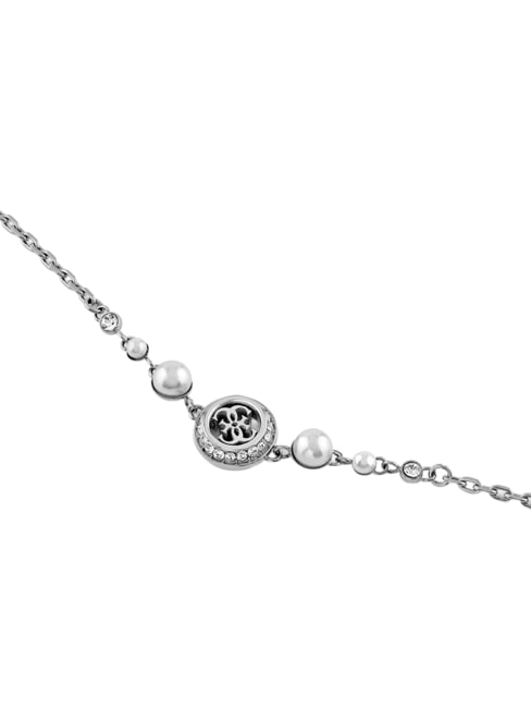 TINY PEARLY Collana con charm centrale con logo G SILVER - Collane