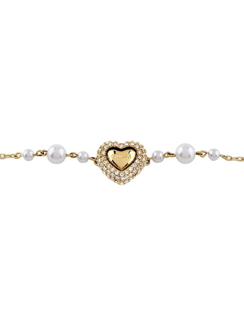 BELOVED Bracciale con charm a forma di cuore yellow gold - Bracciali Donna