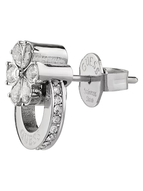 ACE OF DIAMONDS Orecchini con applicazione in cristallo SILVER - Orecchini