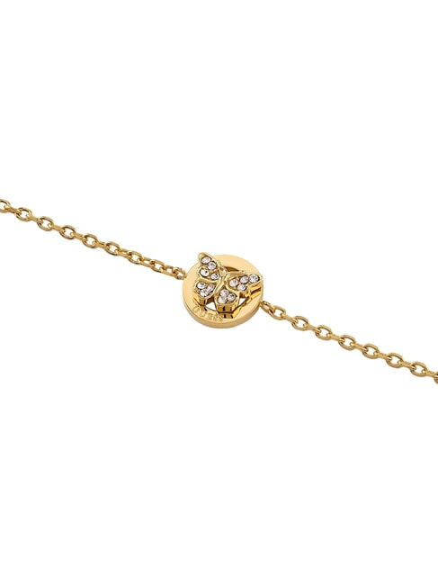 BORBOLETA Bracciale con charm a forma di farfalla yellow gold - Bracciali Donna