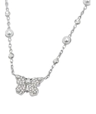 GUESS BORBOLETA Collana con ciondolo a farfalla SILVER - Collane - 3