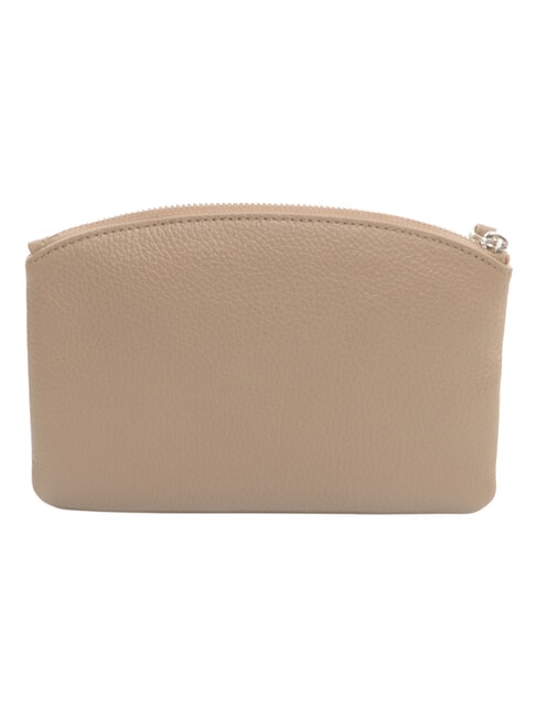 ROUNDED ENVELOPE Pochette in pelle warm taupe - Borse Donna