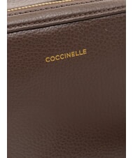 COCCINELLE ALPHA Mini Bag a tracolla, in pelle brunette - Borse Donna - 4